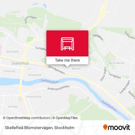 Skellefteå Blomstervägen map