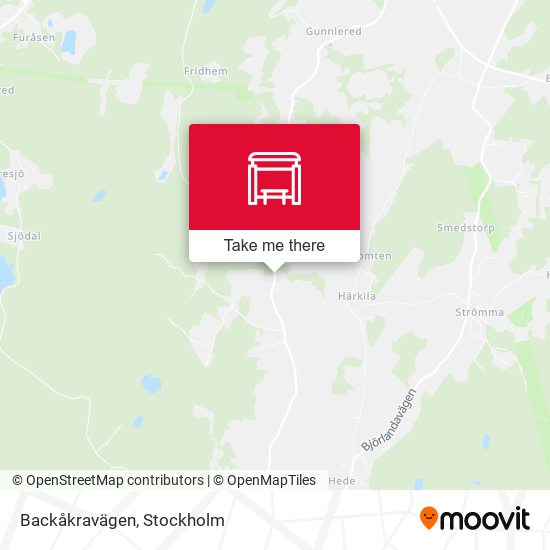 Backåkravägen map