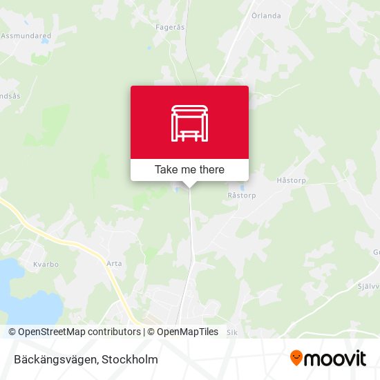 Bäckängsvägen map