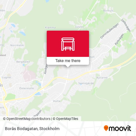 Borås Bodagatan map