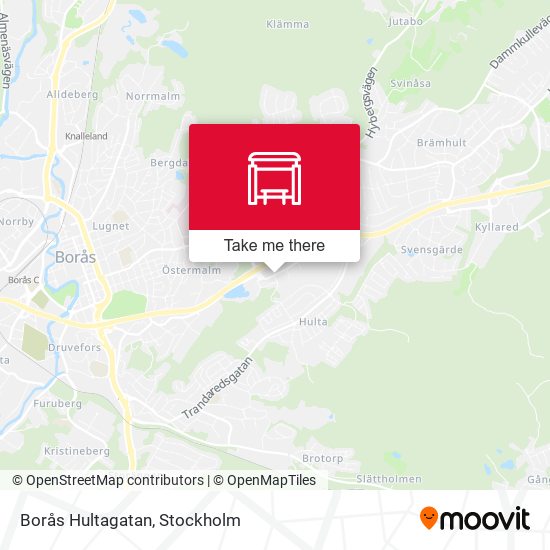 Borås Hultagatan map
