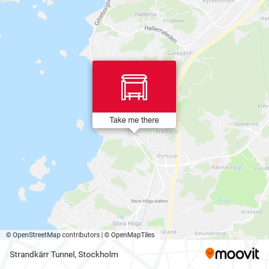 Strandkärr Tunnel map