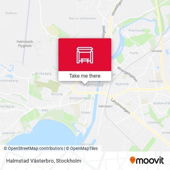 Halmstad Västerbro map