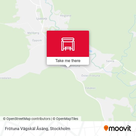 Frötuna Vägskäl Åsäng map