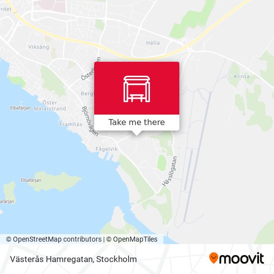 Västerås Hamregatan map