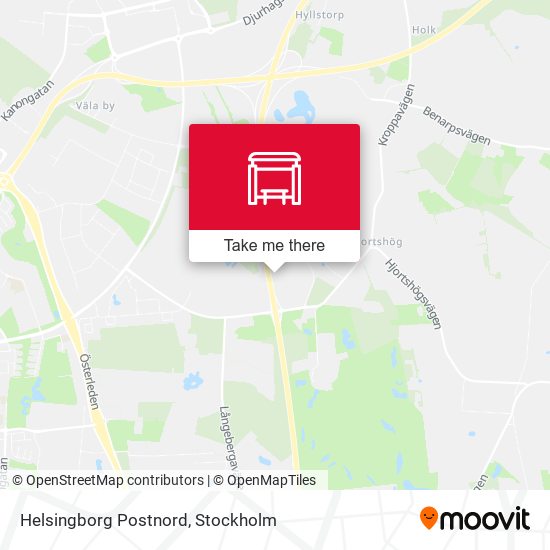 Helsingborg Postnord map