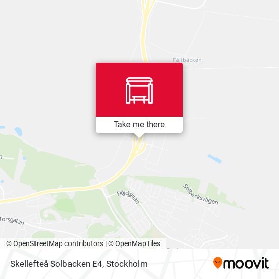 Skellefteå Solbacken E4 map