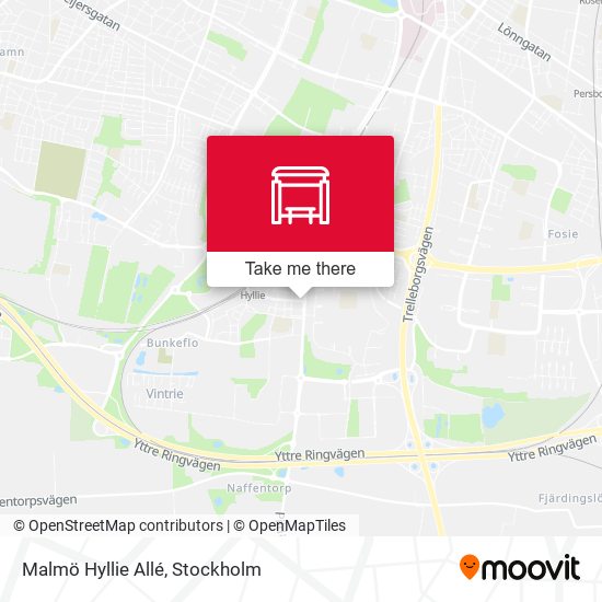 Malmö Hyllie Allé map