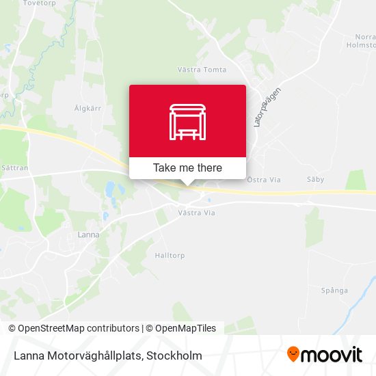 Lanna Motorväghållplats map