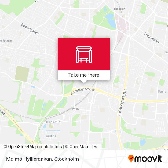 Malmö Hyllierankan map