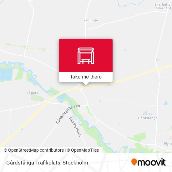 Gårdstånga Trafikplats map
