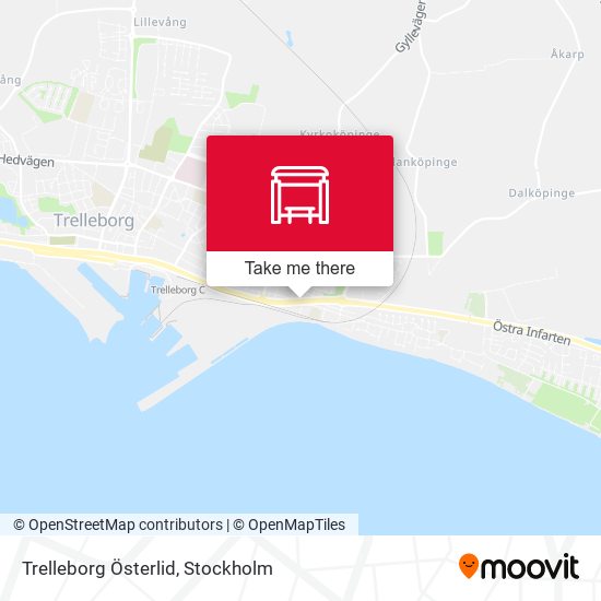 Trelleborg Österlid map