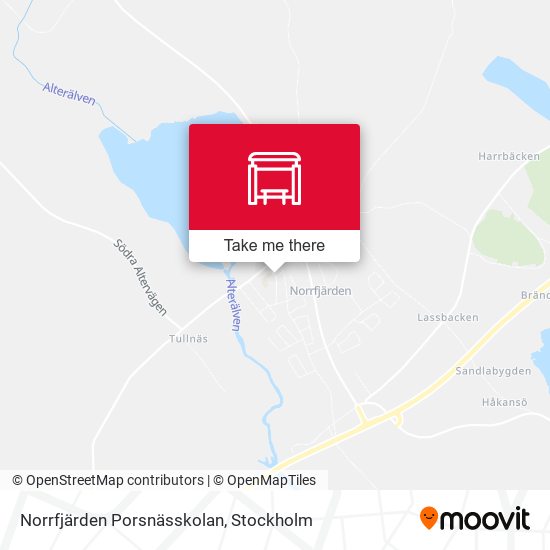 Norrfjärden Porsnässkolan map