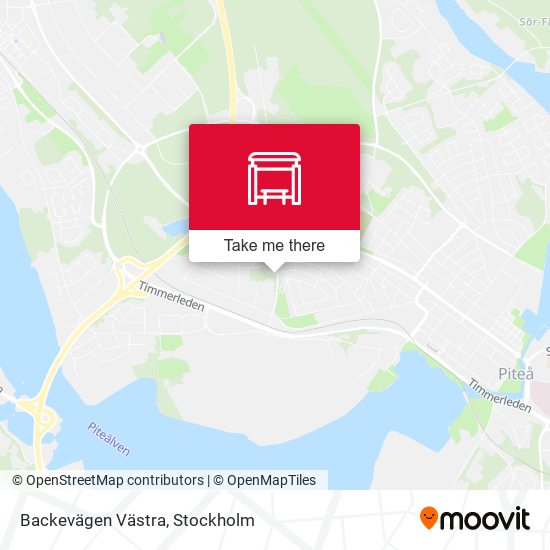 Backevägen Västra map