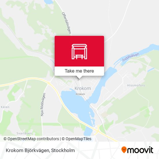 Krokom Björkvägen map