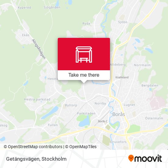Getängsvägen map