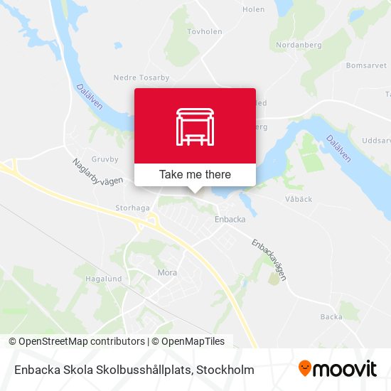 Enbacka Skola Skolbusshållplats map