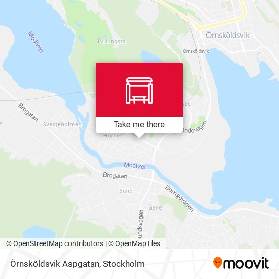 Örnsköldsvik Aspgatan map