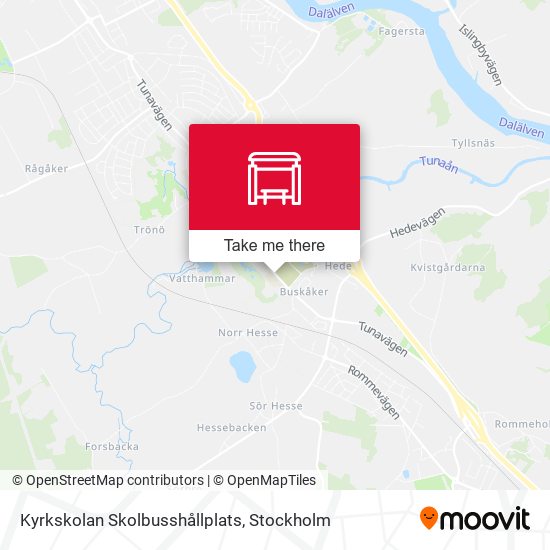 Kyrkskolan Skolbusshållplats map