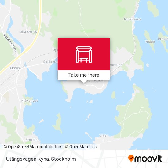 Utängsvägen Kyna map
