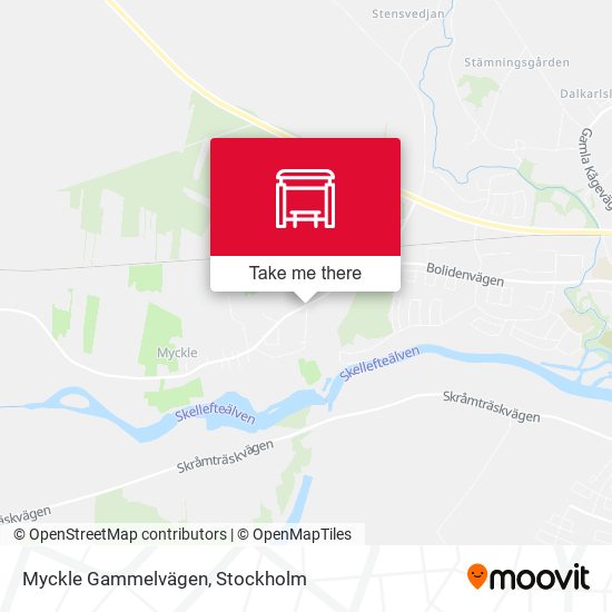 Myckle Gammelvägen map