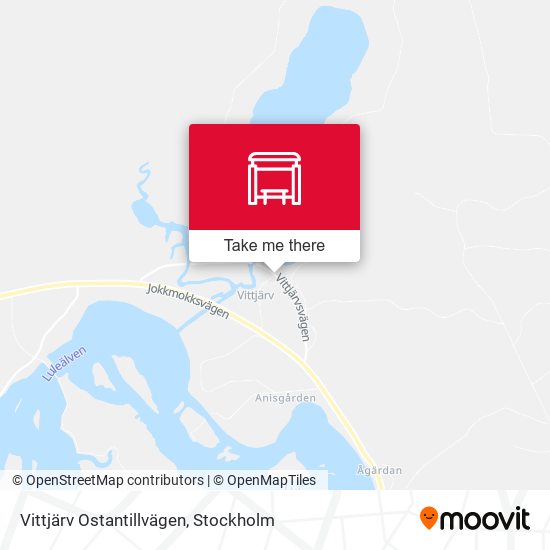 Vittjärv Ostantillvägen map