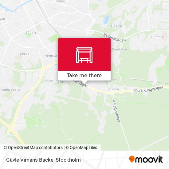 Gävle Vimans Backe map