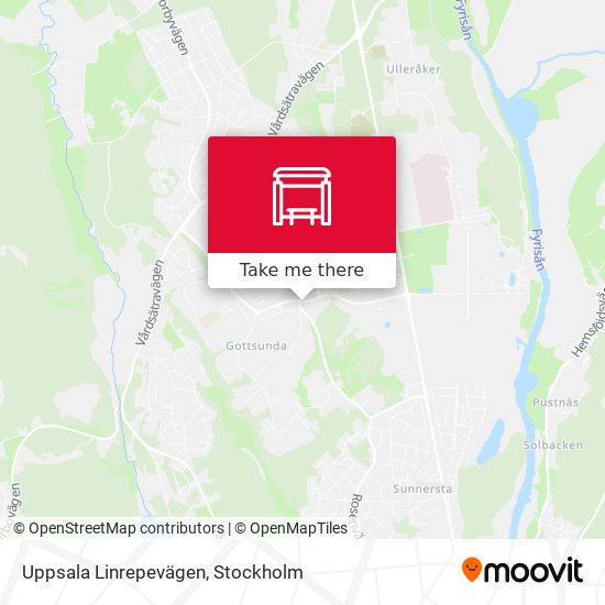 Uppsala Linrepevägen map