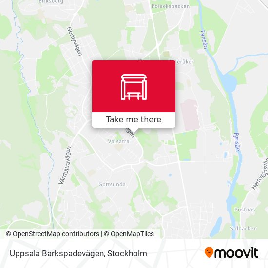 Uppsala Barkspadevägen map