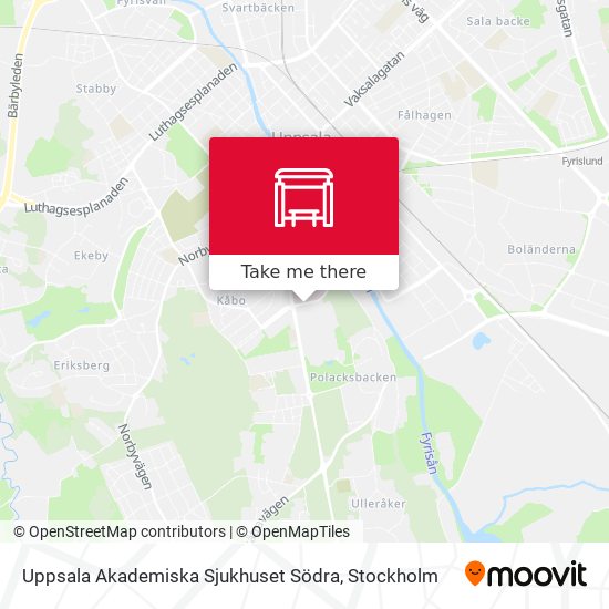 Uppsala Akademiska Sjukhuset Södra map