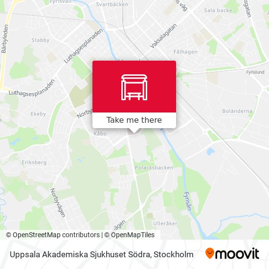 Uppsala Akademiska Sjukhuset Södra map