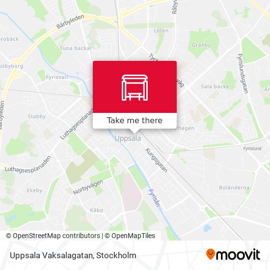 Uppsala Vaksalagatan map