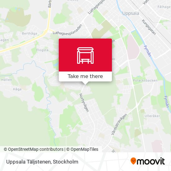 Uppsala Täljstenen map