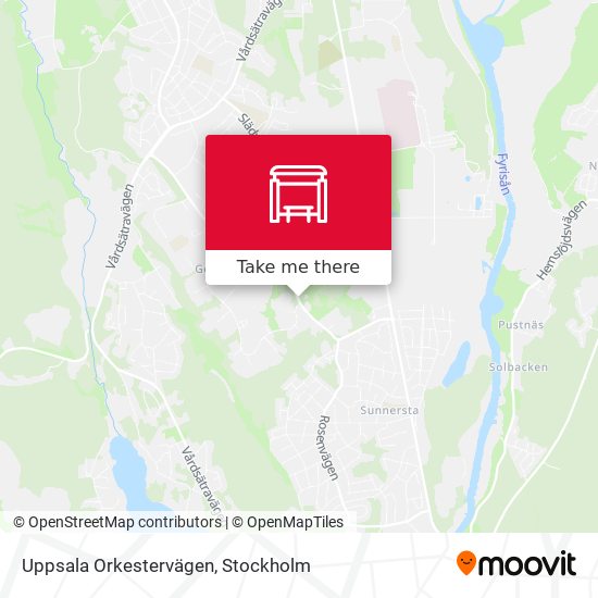 Uppsala Orkestervägen map