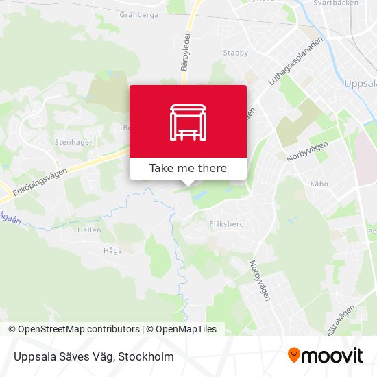 Uppsala Säves Väg map