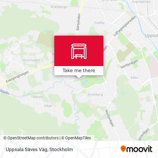 Uppsala Säves Väg map