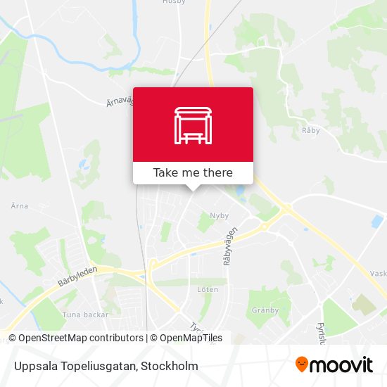 Uppsala Topeliusgatan map