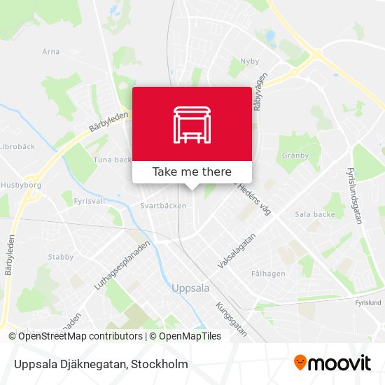 Uppsala Djäknegatan map