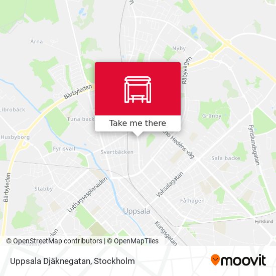 Uppsala Djäknegatan map