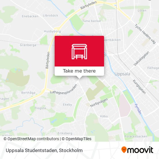 Uppsala Studentstaden map