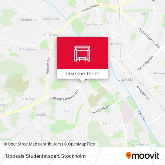 Uppsala Studentstaden map