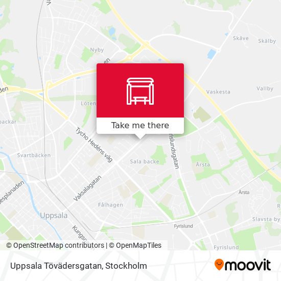 Uppsala Tövädersgatan map