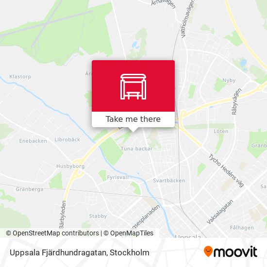 Uppsala Fjärdhundragatan map