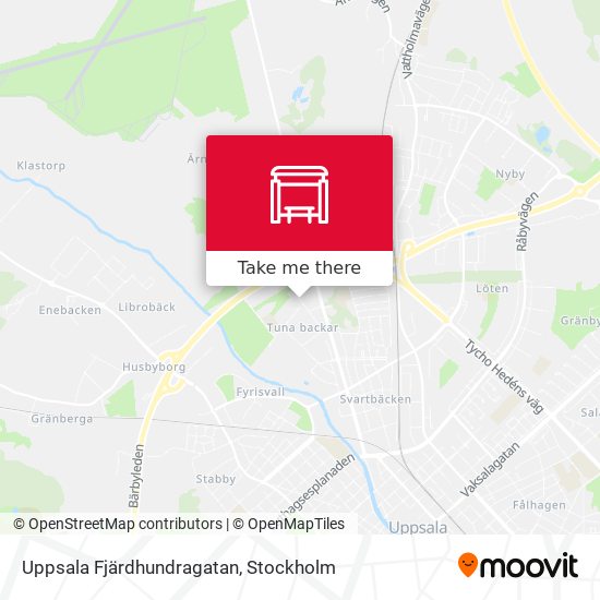 Uppsala Fjärdhundragatan map