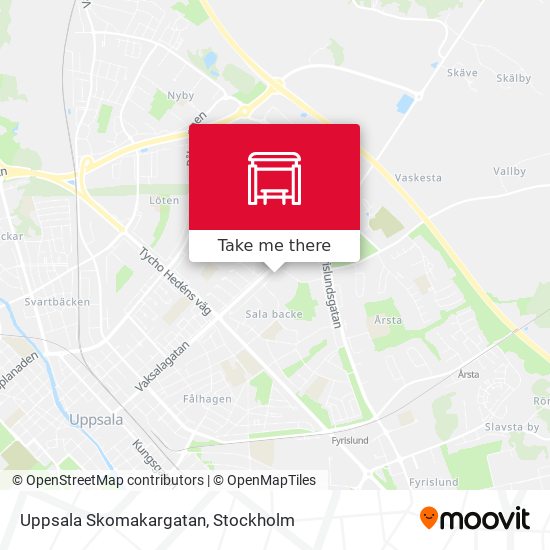 Uppsala Skomakargatan map