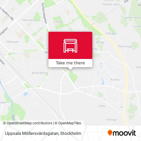 Uppsala Möllersvärdsgatan map