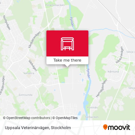 Uppsala Veterinärvägen map