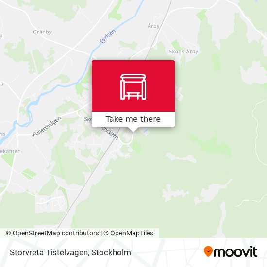 Storvreta Tistelvägen map