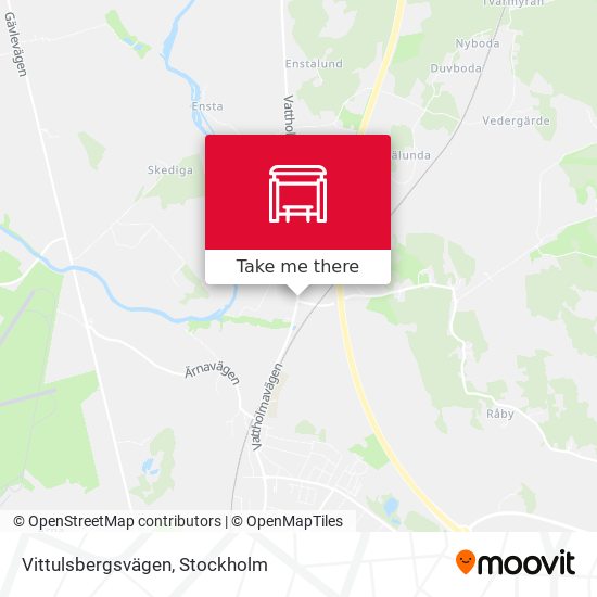 Vittulsbergsvägen map
