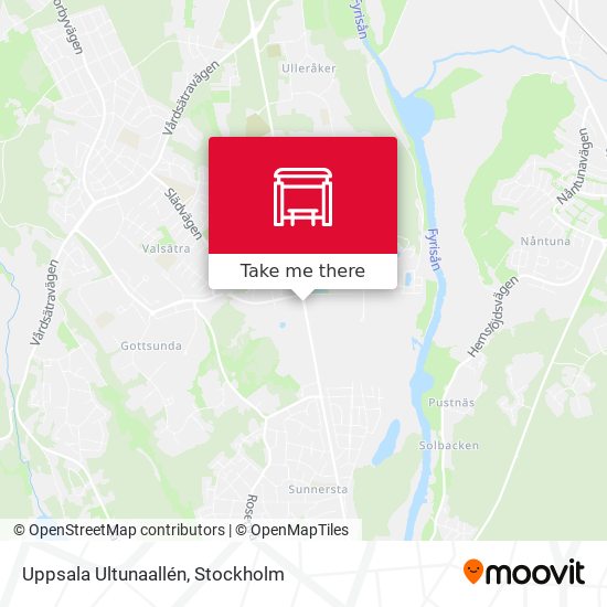 Uppsala Ultunaallén map